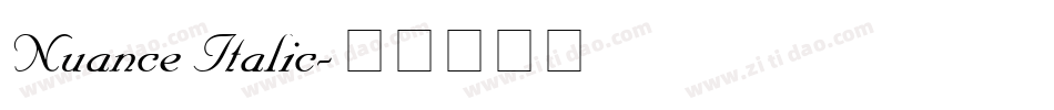 Nuance Italic字体转换